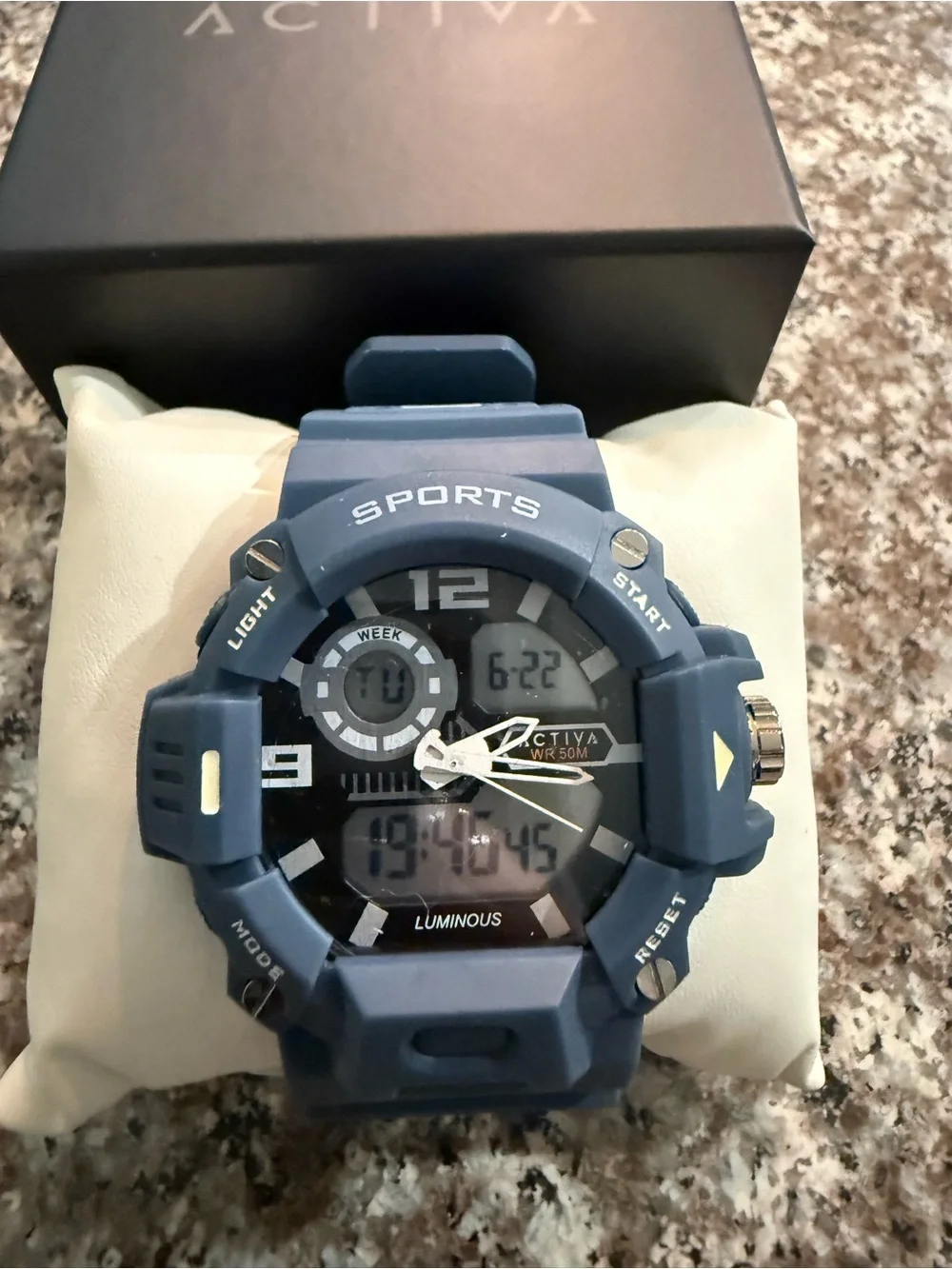 Ativa Navy Blue Rugged Dual-Display Sports Watch